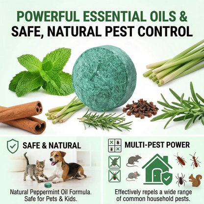 LAST DAY SALE 50%OFF💥🟢Healrize®Natural Peppermint Rodent Repellent Tablets – 10 Pack