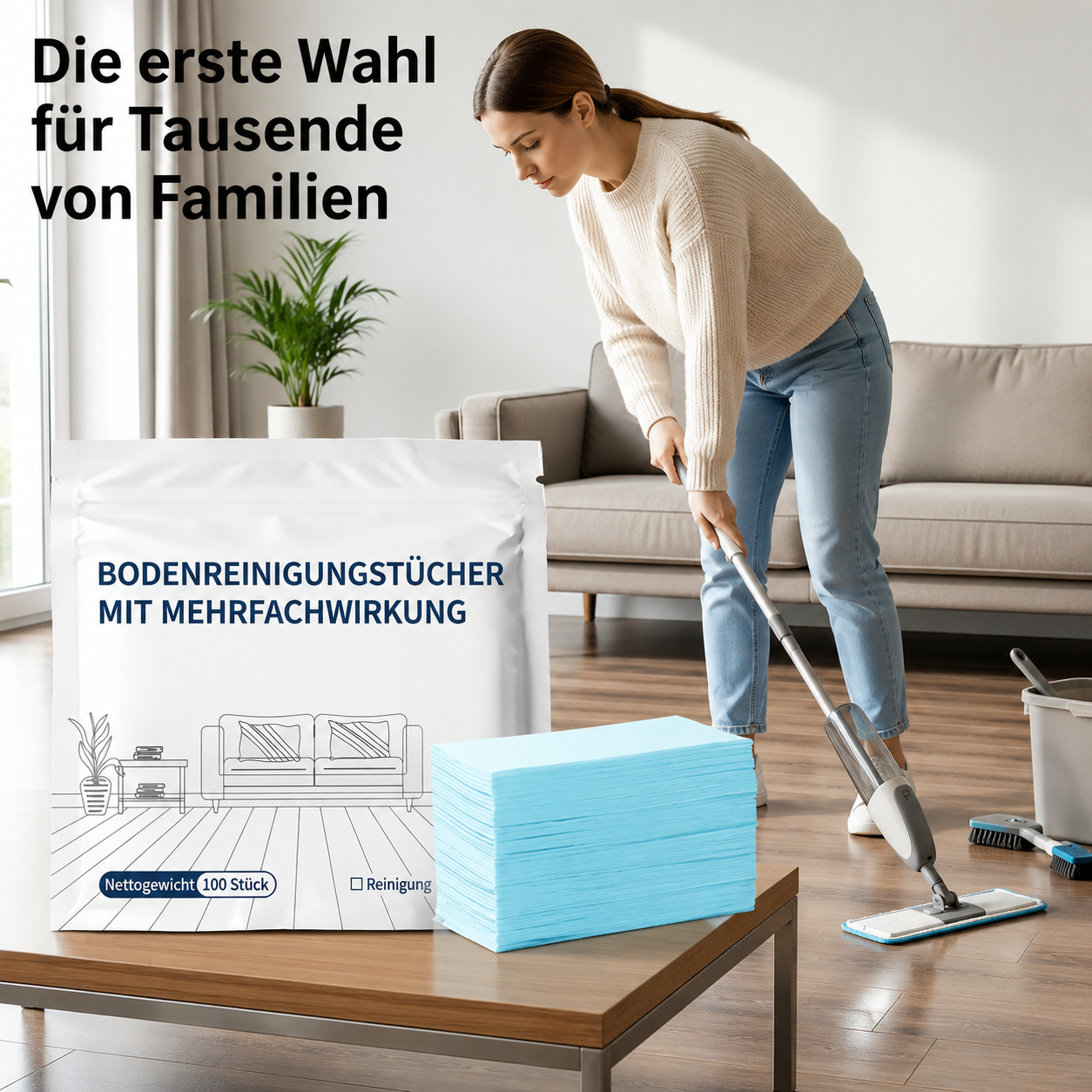 🔥 Hudros® Mehrflächen-Bodenreinigungstabletten | Konzentrierter Bodenreiniger für Parkett, Fliesen, Laminat & mehr