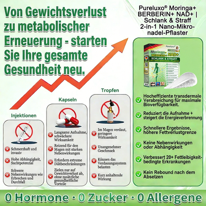【🇩🇪Letzter Aktionstag – 70 % Rabatt】𝙋𝙪𝙧𝙚𝙡𝙪𝙭𝙤® 𝑴𝒐𝒓𝒊𝒏𝒈𝒂 & 𝑩𝒆𝒓𝒃𝒆𝒓𝒊𝒏 *NAD+ Schlank & Straff 2-in-1 Nano Mikronadel-Pflaster|Wissenschaftlich unterstützt | 10-in-1-Formel | Ergebnisse in 7 Tagen ⏳