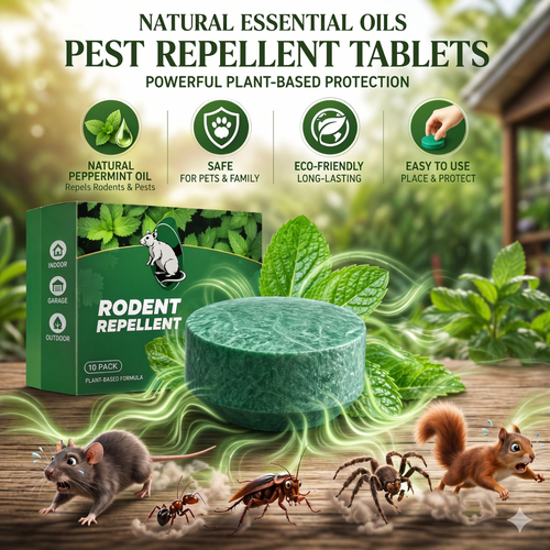 LAST DAY SALE 50%OFF💥🟢Healrize®Natural Peppermint Rodent Repellent Tablets – 10 Pack